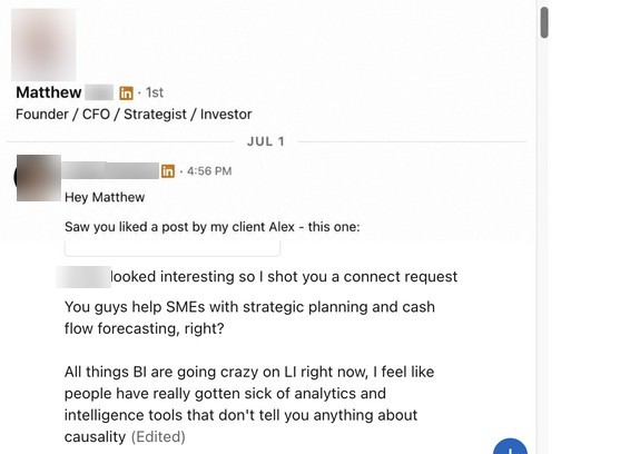 LinkedIn DM thread, part 1 of 12
