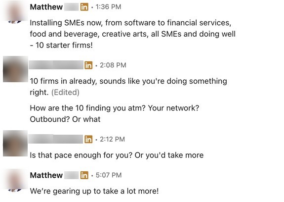 LinkedIn DM thread, part 6 of 12